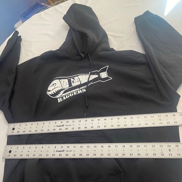 Fbomb Baggers Hoodie Sweatshirt Mens 3XL Black Biker fbombbagger - Picture 5 of 7